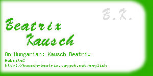 beatrix kausch business card